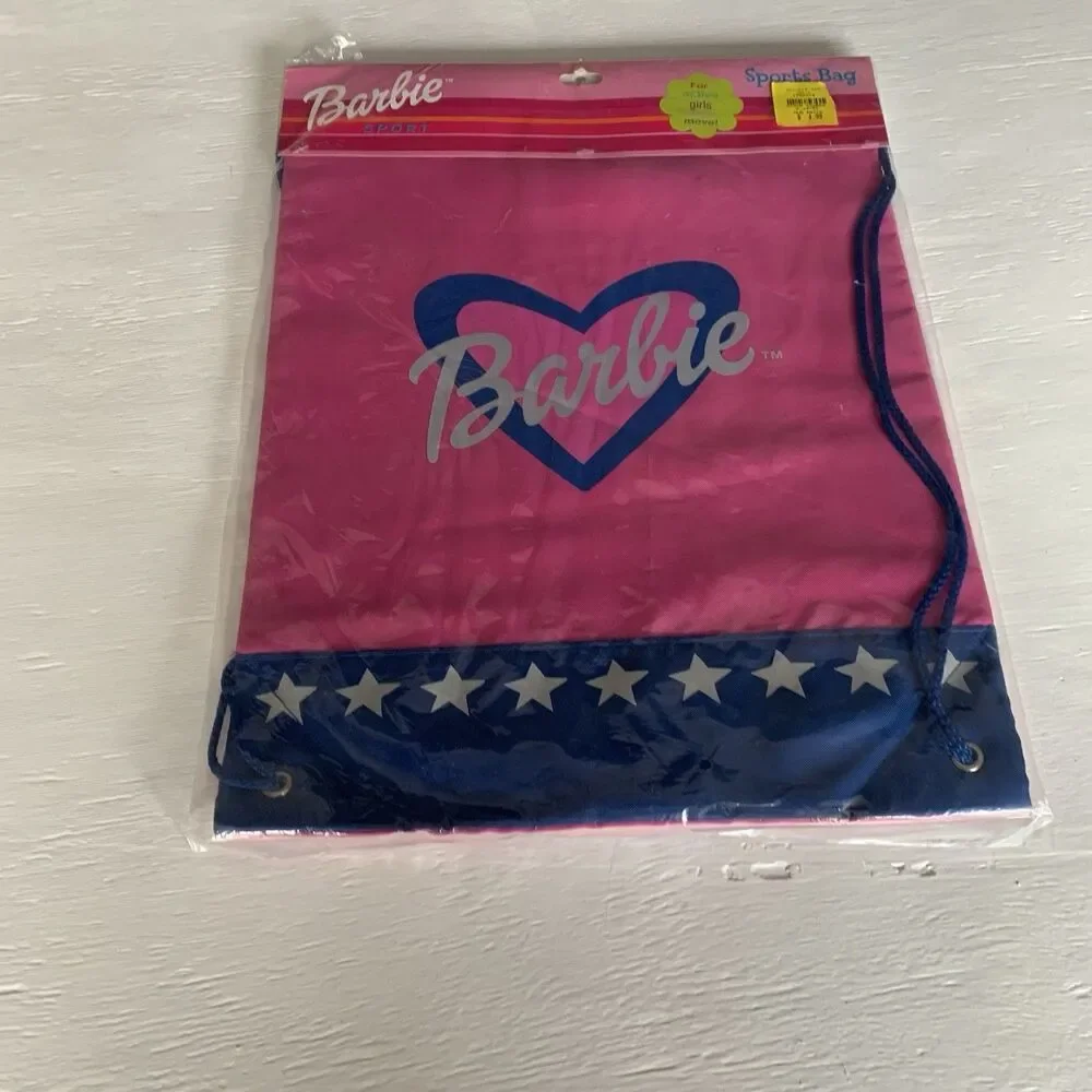 Rare NWT Barbie Sport Bag 90's Barbie Mattel Bag Pink With Heart